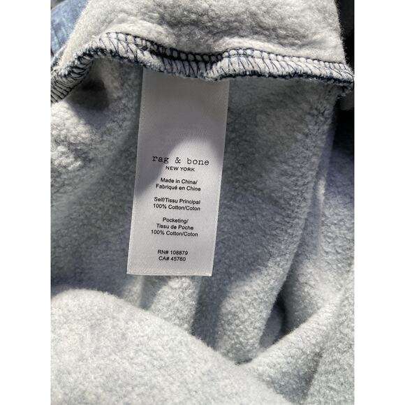 Rag & Bone 'Miramar' Blue Cotton Terry Jeans Size XS - Picture 5 of 5